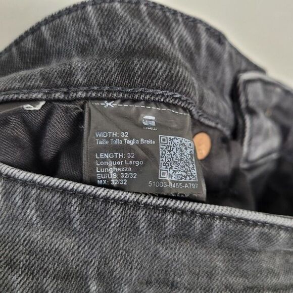 G-Star Raw 3301 Size 32 Straight Tapered Jeans Stretch Black - Picture 10 of 12
